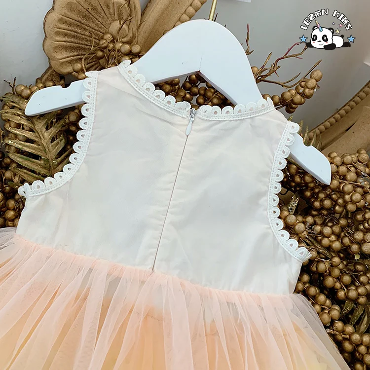 LEZONKIDS - OEM Girls Mesh Rainbow Tutu Dress Kids Sequin Mesh Party Dress Evening Party Princess Dress for Kids